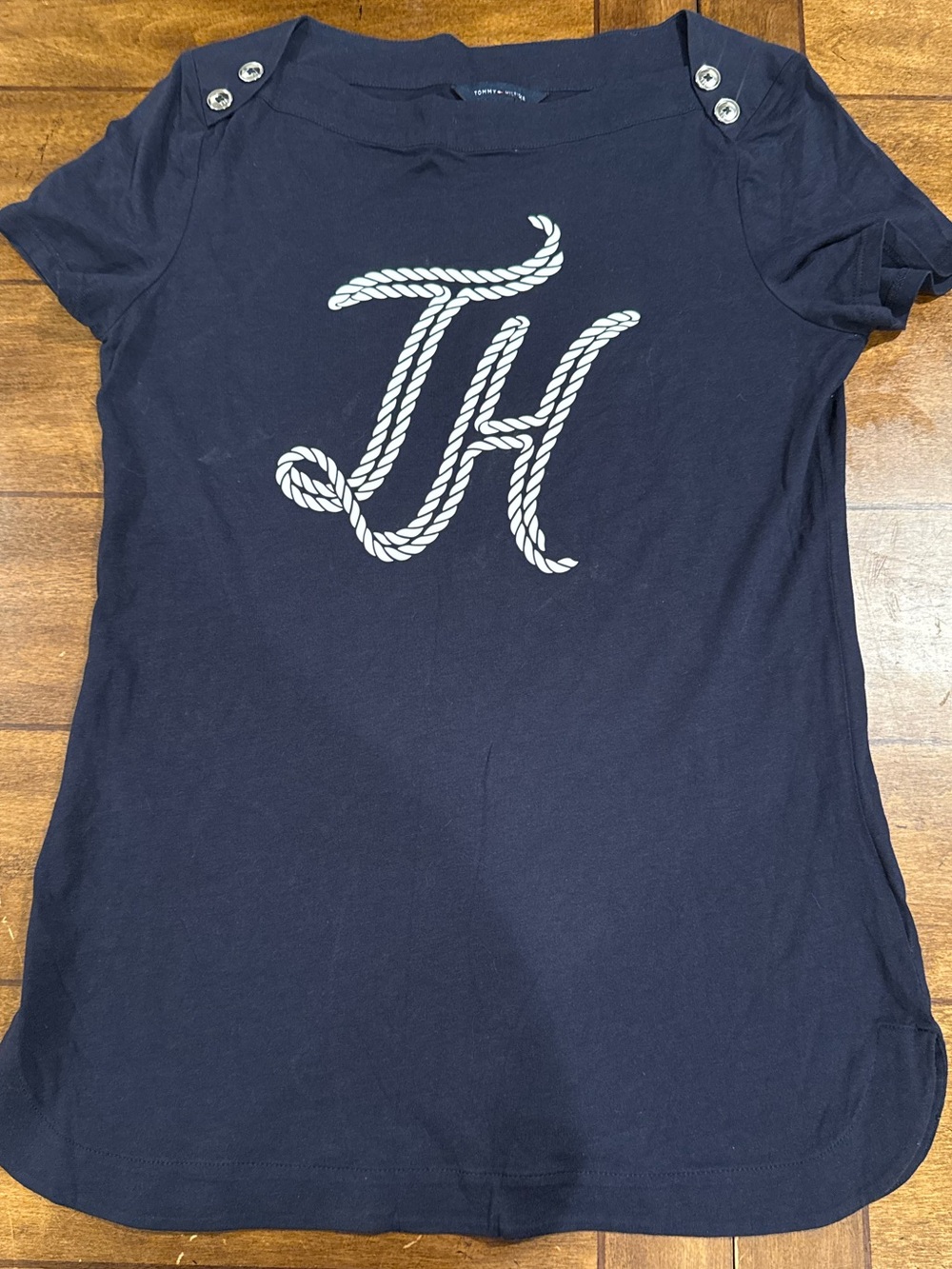 Tommy Hilfiger Navy Short Sleeve Logo Tee